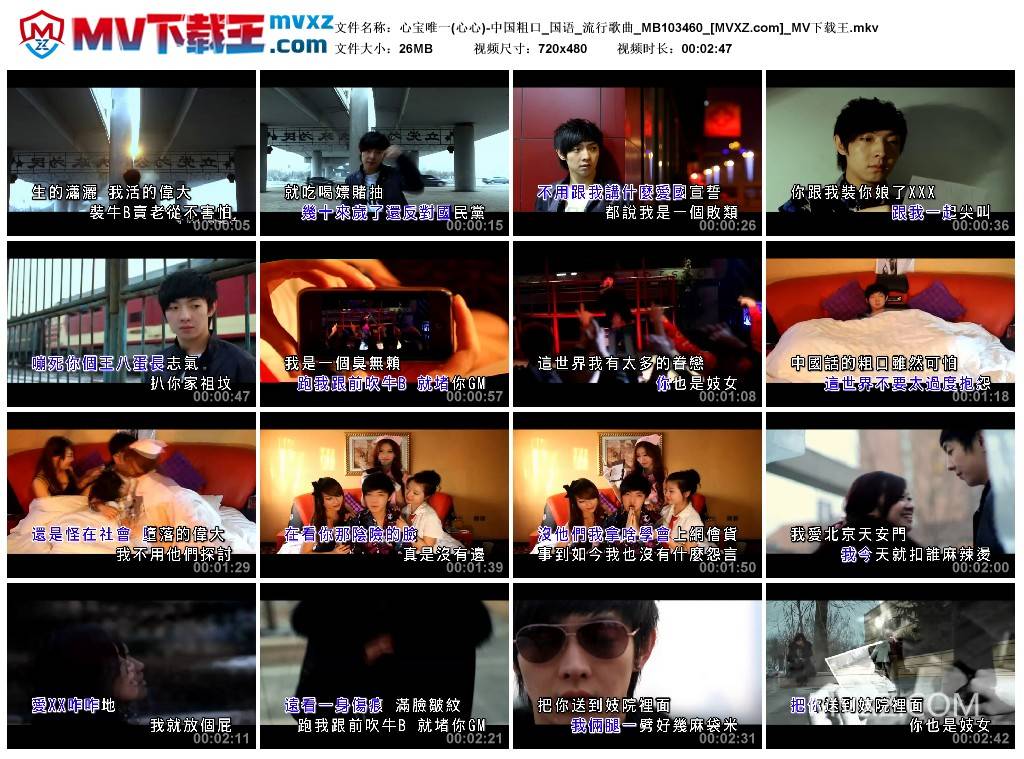 心宝唯一(心心)-中国粗口_国语_流行歌曲_MB103460